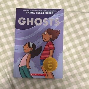 Scholastic Ghosts by Raina Telgemeier - Purple and Blue Cover